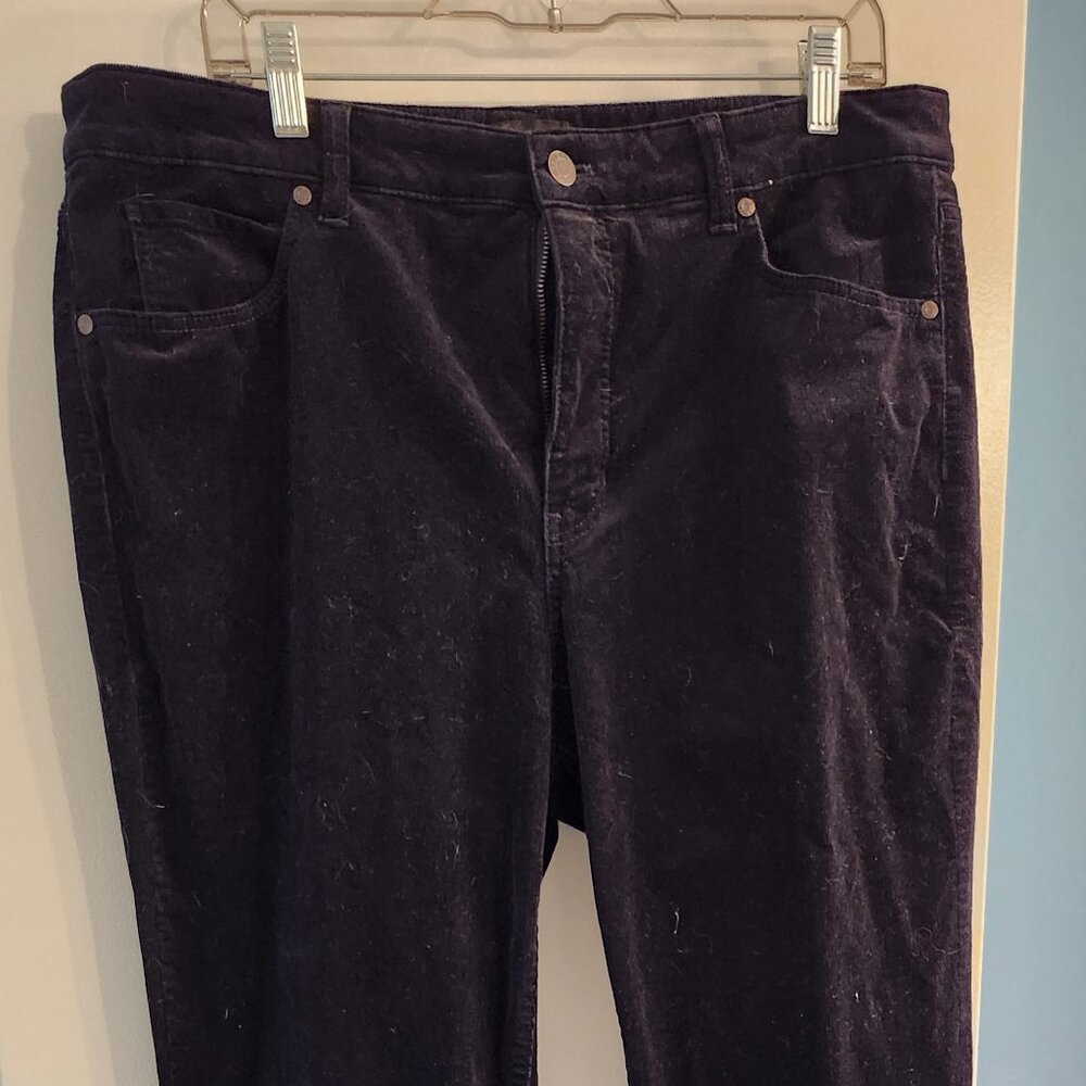 Talbots Navy Corduroy Straight Leg Pants Size 14